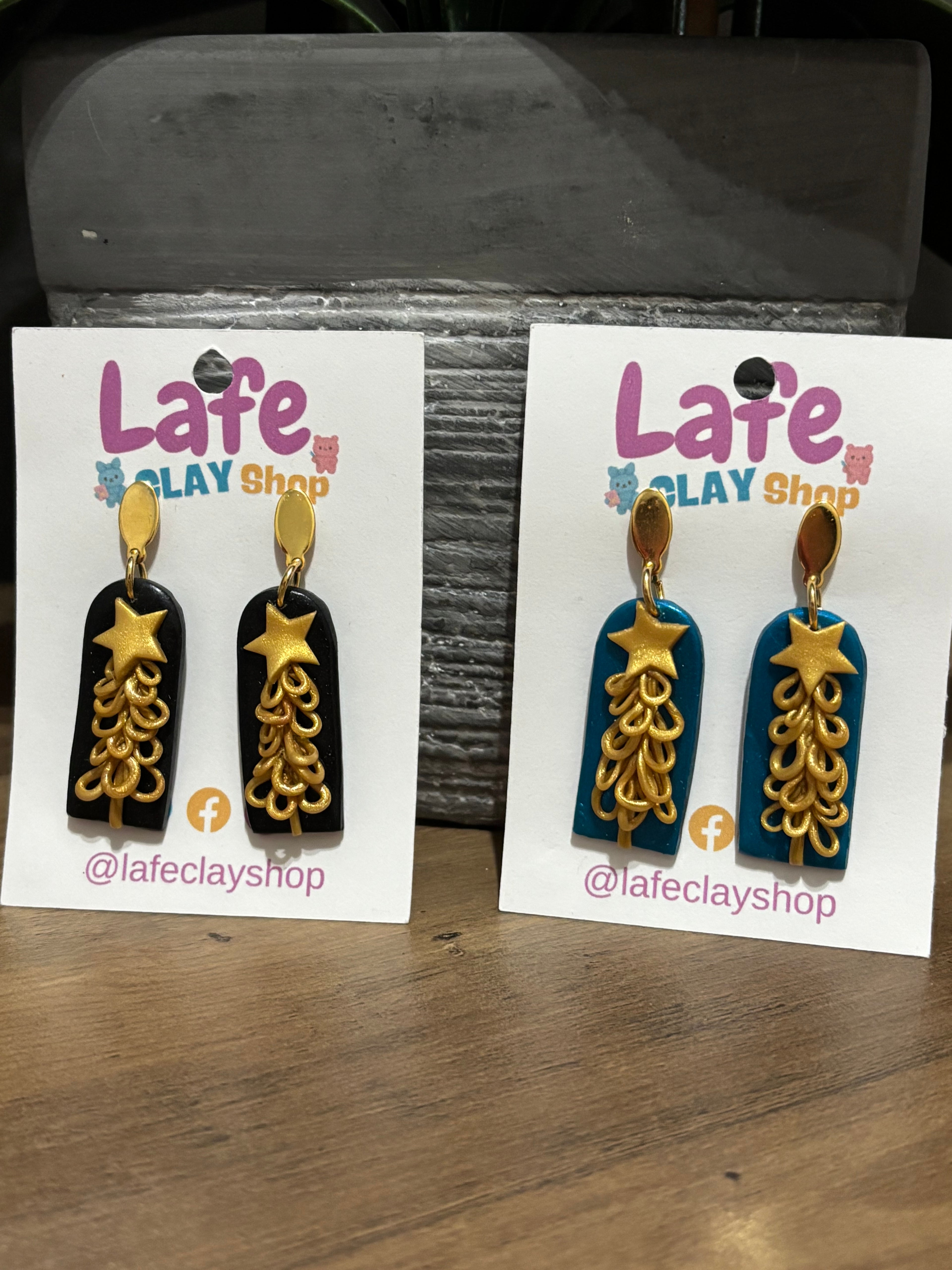 Christmas Tree Gold Earrings