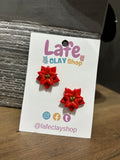 Poinsettia Earrings