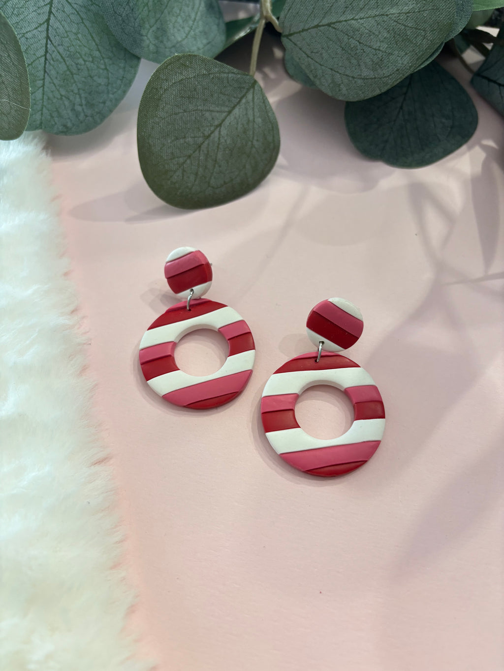 Red and pink Earrings