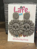 Skull Flower Earrings
