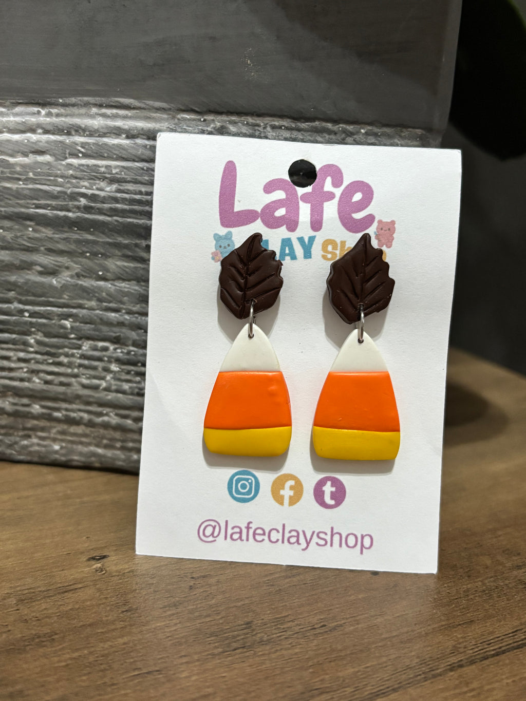 Candy Corn Earrings