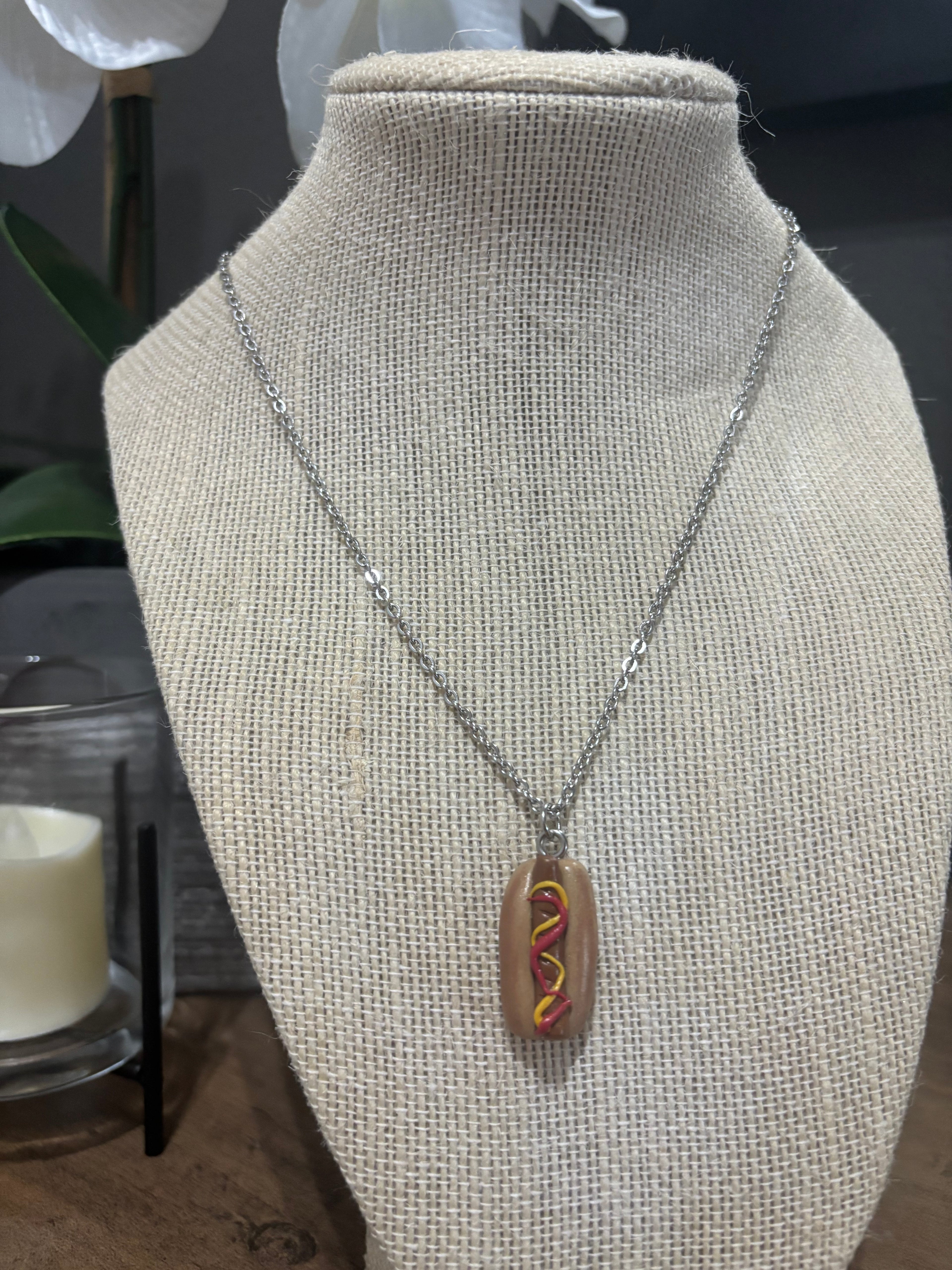 Hot Dog Necklace