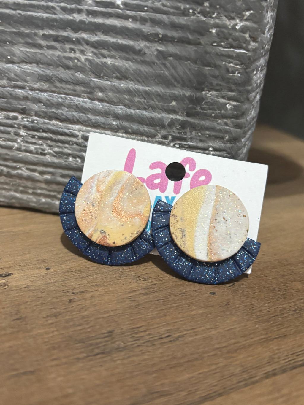 Shiny Dark Blue Studs