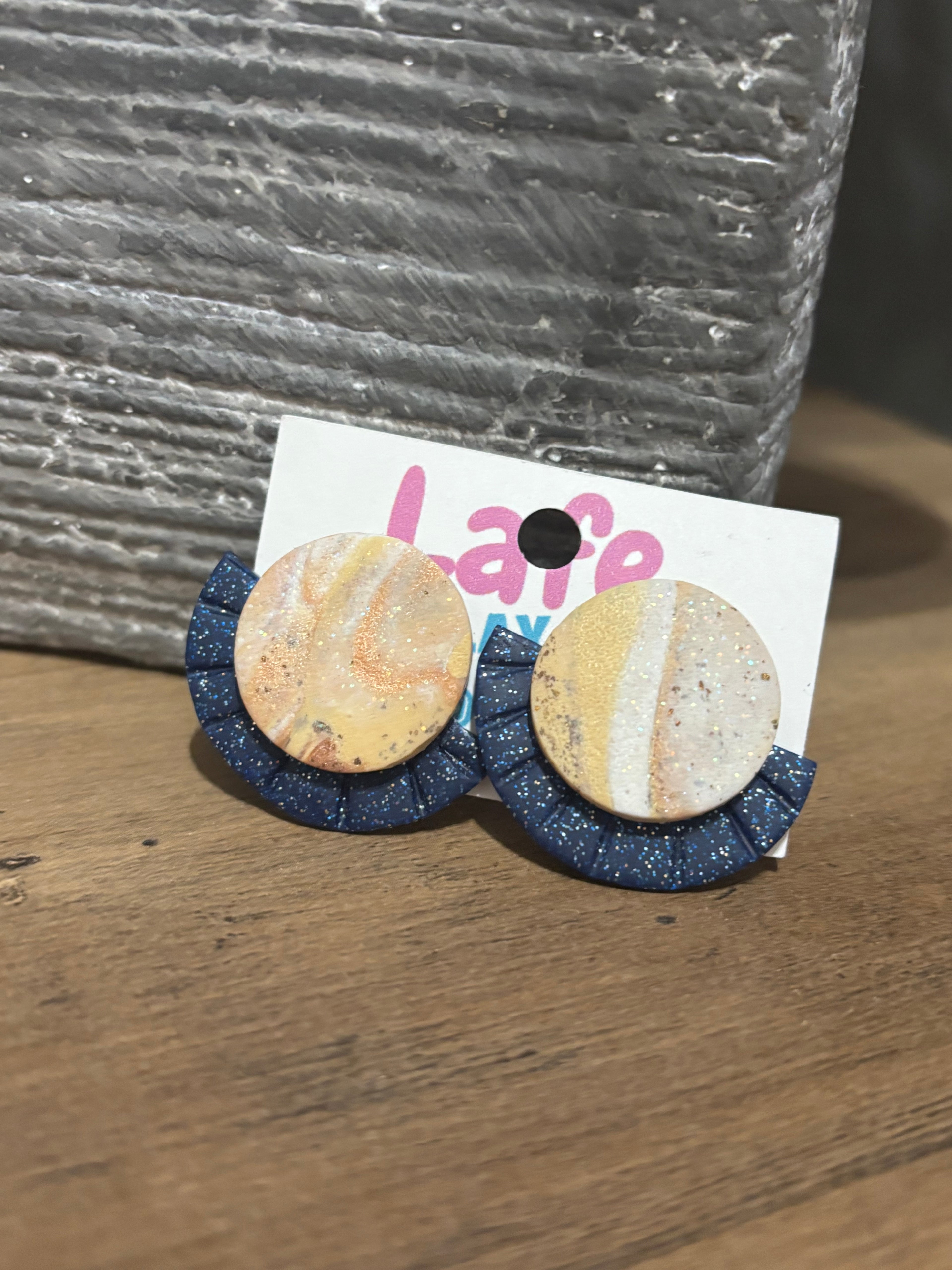 Shiny Dark Blue Studs