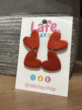 Glitter Hearts Earrings