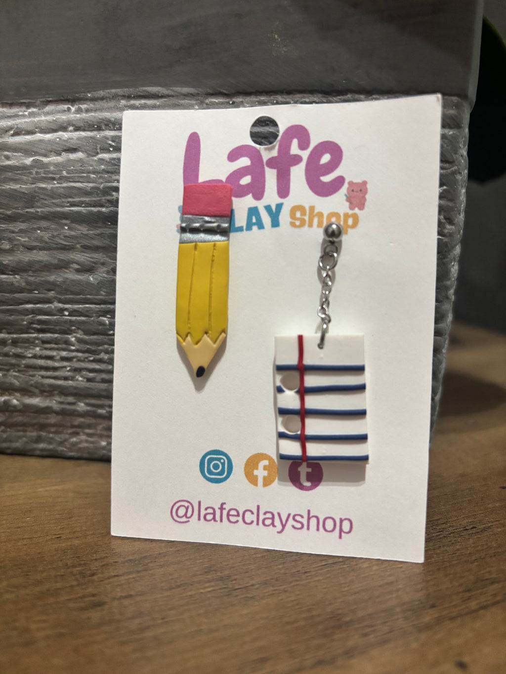 Write Mismatched Earrings