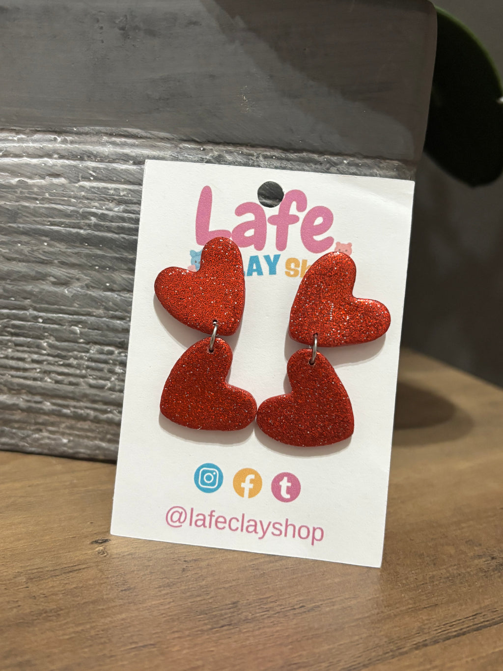 Glitter Hearts Earrings