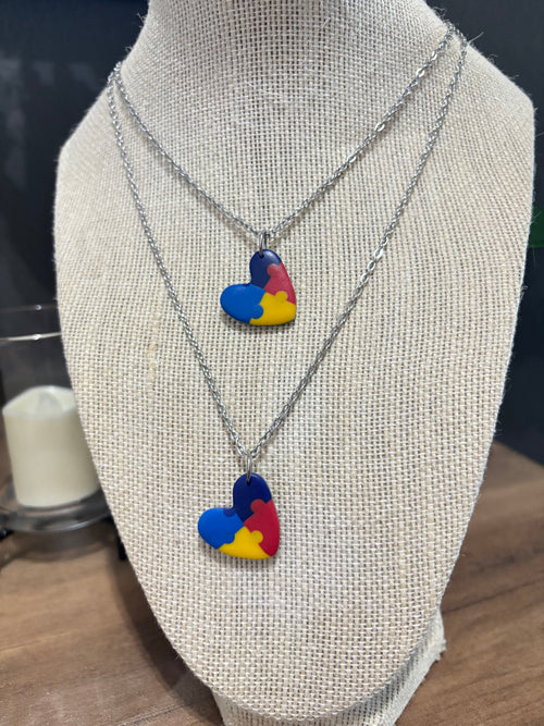 Autism Heart Necklace