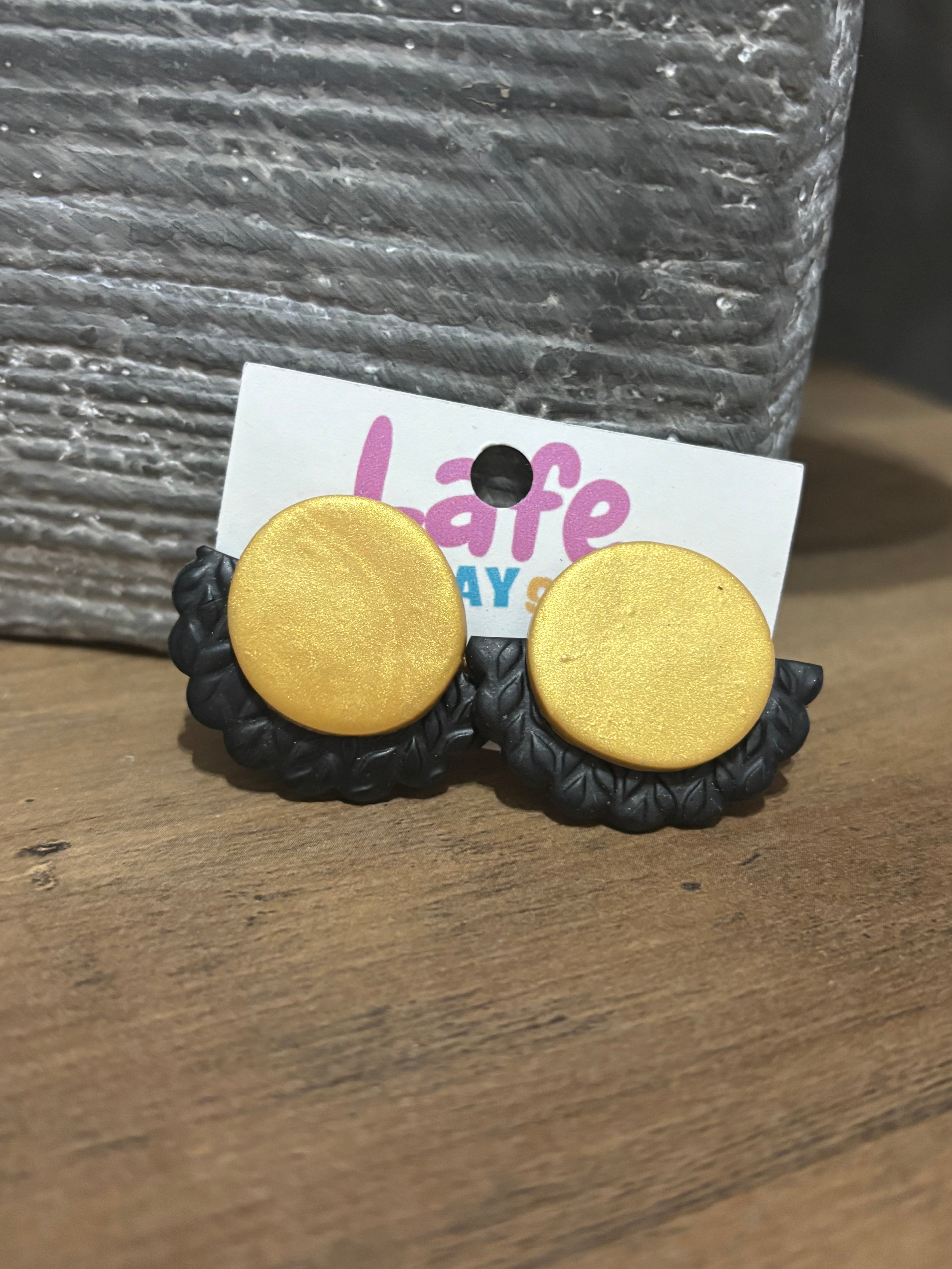 Gold and Black Studs