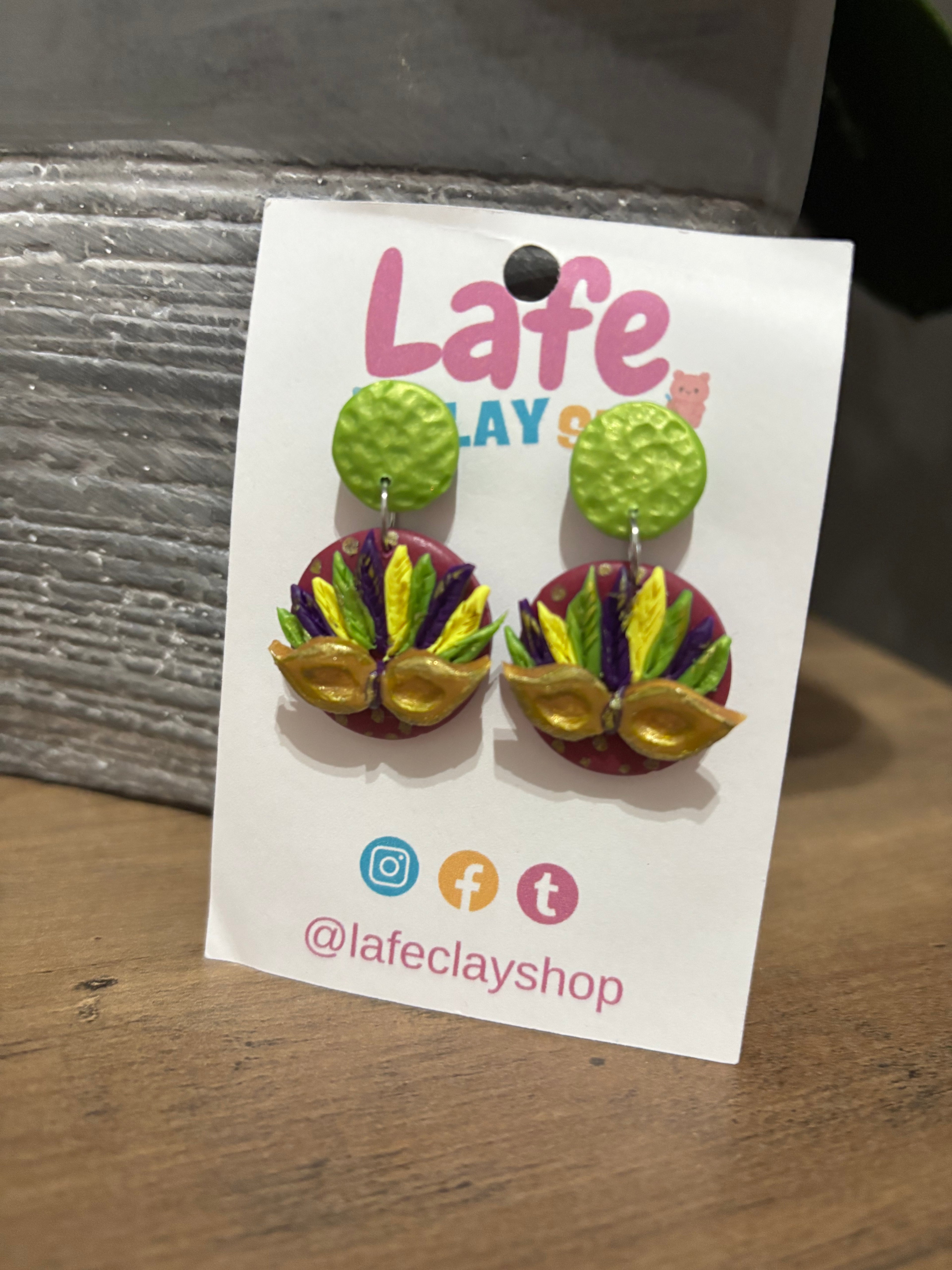 Mardi Gras Mask Earrings