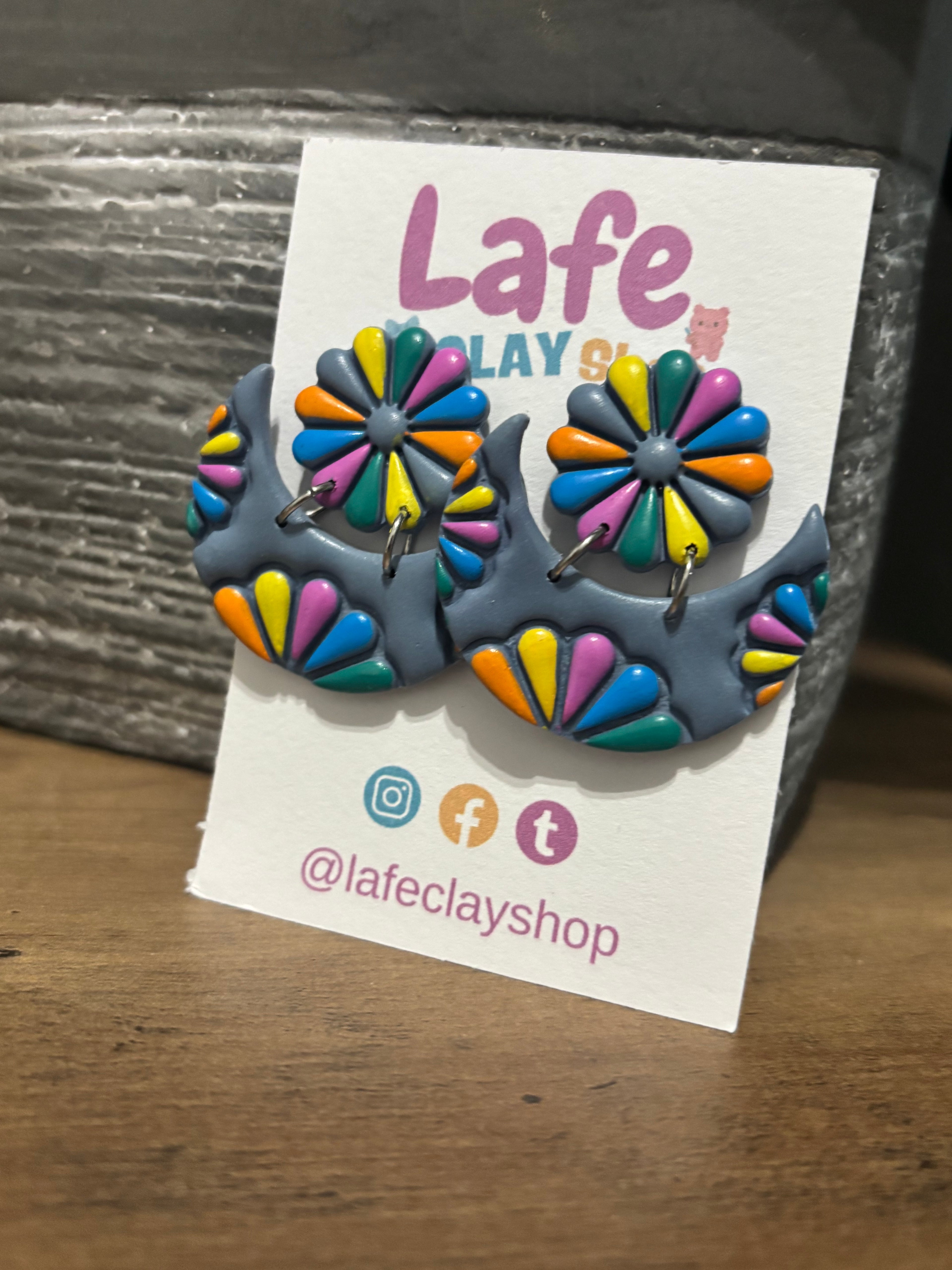 Colorful Flowers Earrings