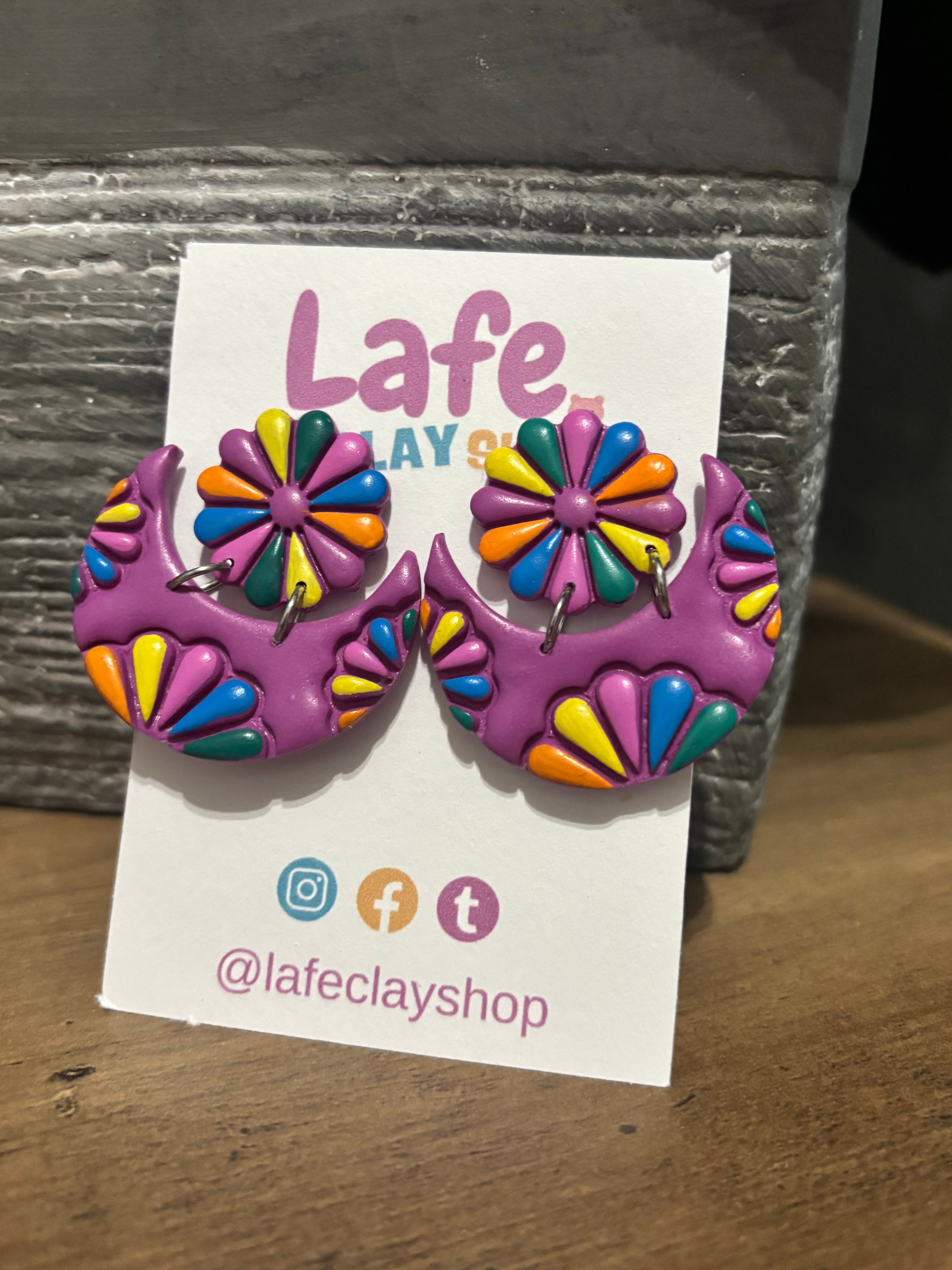 Colorful Flowers Earrings