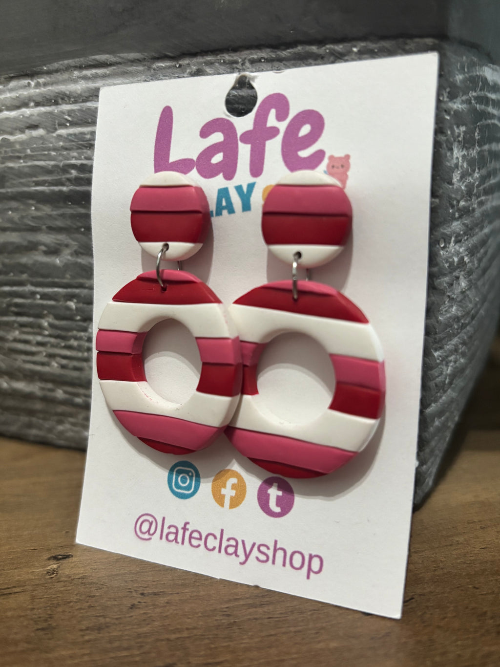 Red and pink Earrings