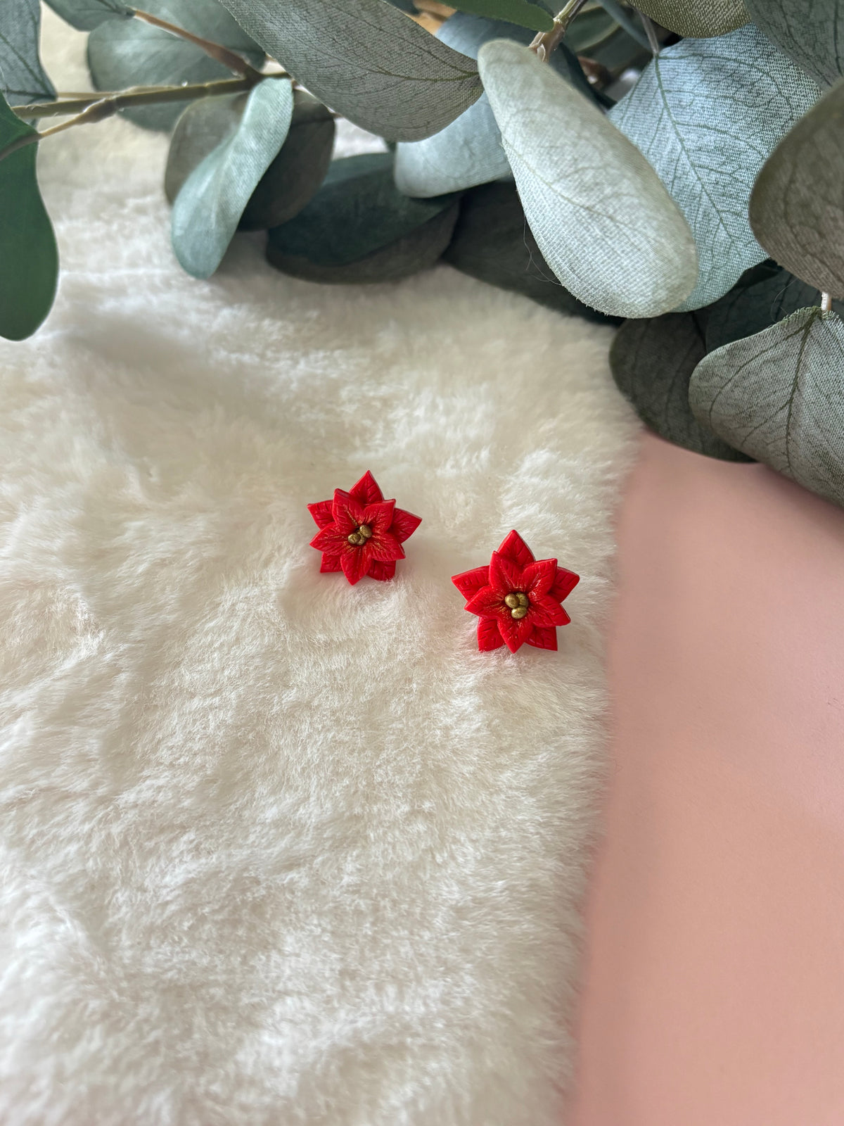 Poinsettia Earrings