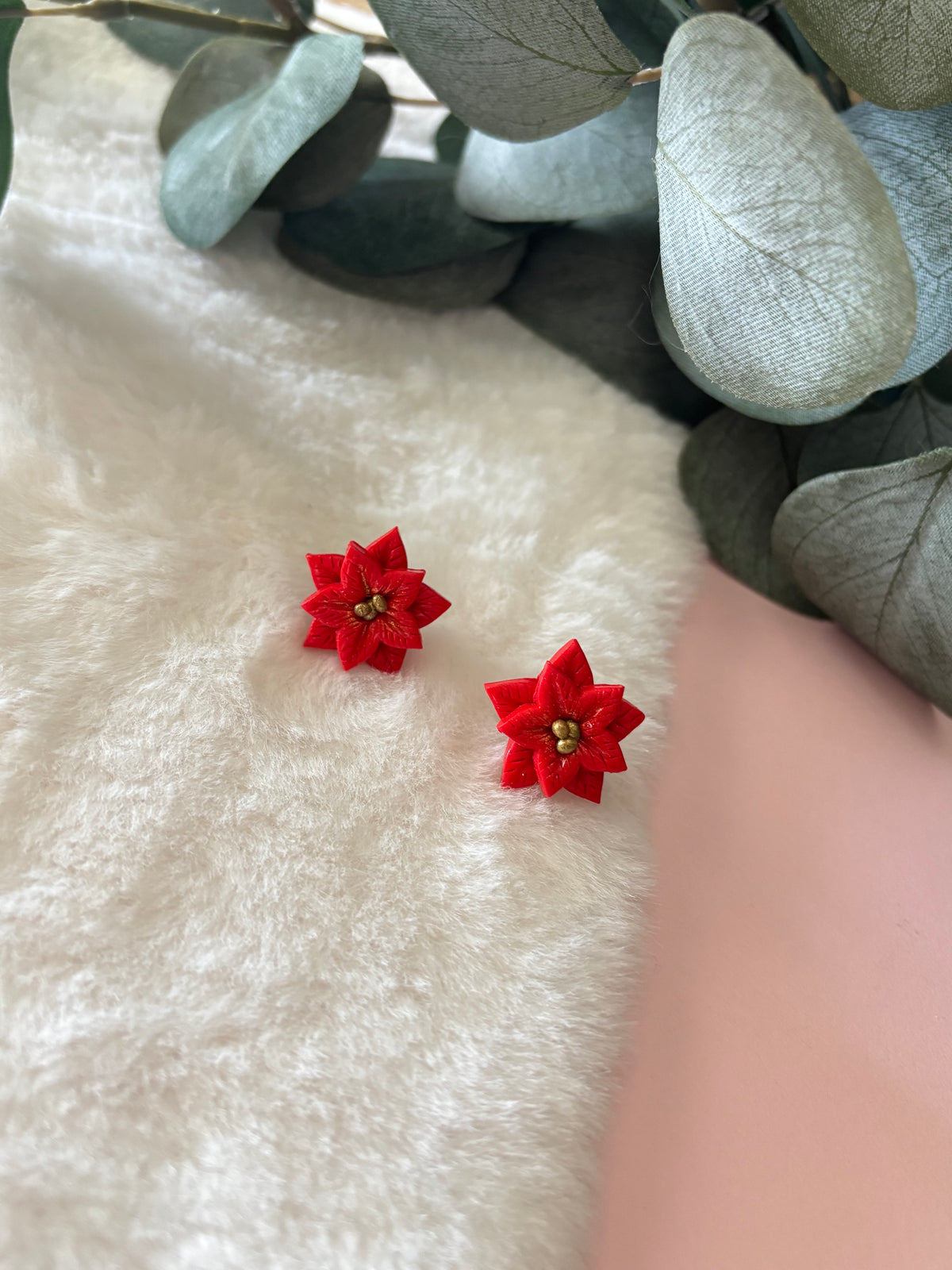 Poinsettia Earrings
